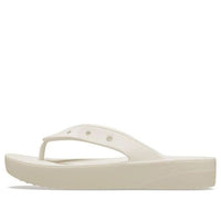 (WMNS) Crocs Classic Platform Flip (Beige) 207714-2Y2