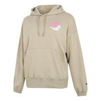 (WMNS) PUMA Downtown Graphic Hoodie Breathable Letter Printing Long Sleeve Khaki 533049-42