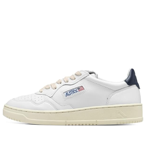 Autry Medalist Leather Low 'White Dark Blue' AULM-LL12