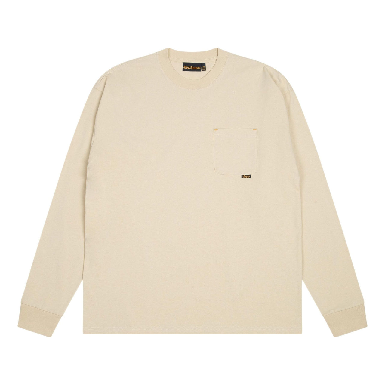 Drew House Basic Longsleeve Pocket T-shirt 'Beige' DR-SS22-209