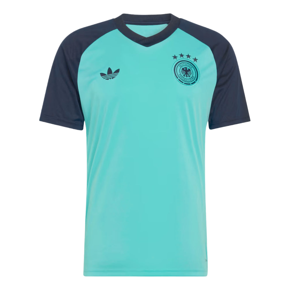 adidas Germany 26 Away Pre Match Jersey Asia Sizing 'Flash Aqua' JZ4578