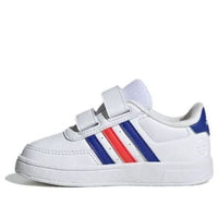 (TD) adidas Breaknet Lifestyle Court Two-Strap Hook-and-Loop 'White Blue Red' HP8971