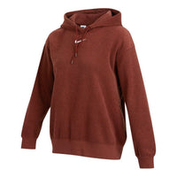 (WMNS) AS W Nike Sportswear ESSNTL PLSH Hoodie BRONZE ECLIPSE DD5119-273