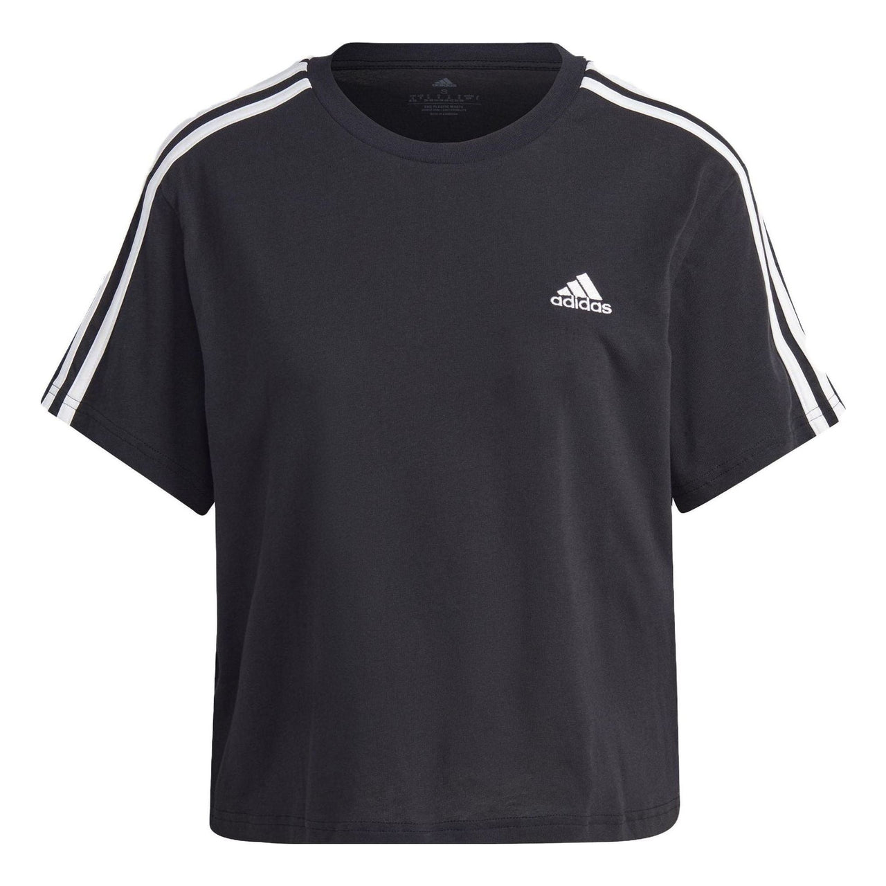 (WMNS) adidas Essentials 3-Stripes Single Jersey Crop Top 'Black White' HR4913