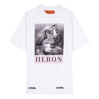 HERON PRESTON Minimalistic Printing Short Sleeve Unisex White HWAA001E18632019-A1-0188