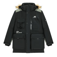 New Balance Logo Classic Down Jacket 'Black Grey' AMJ14300-BK