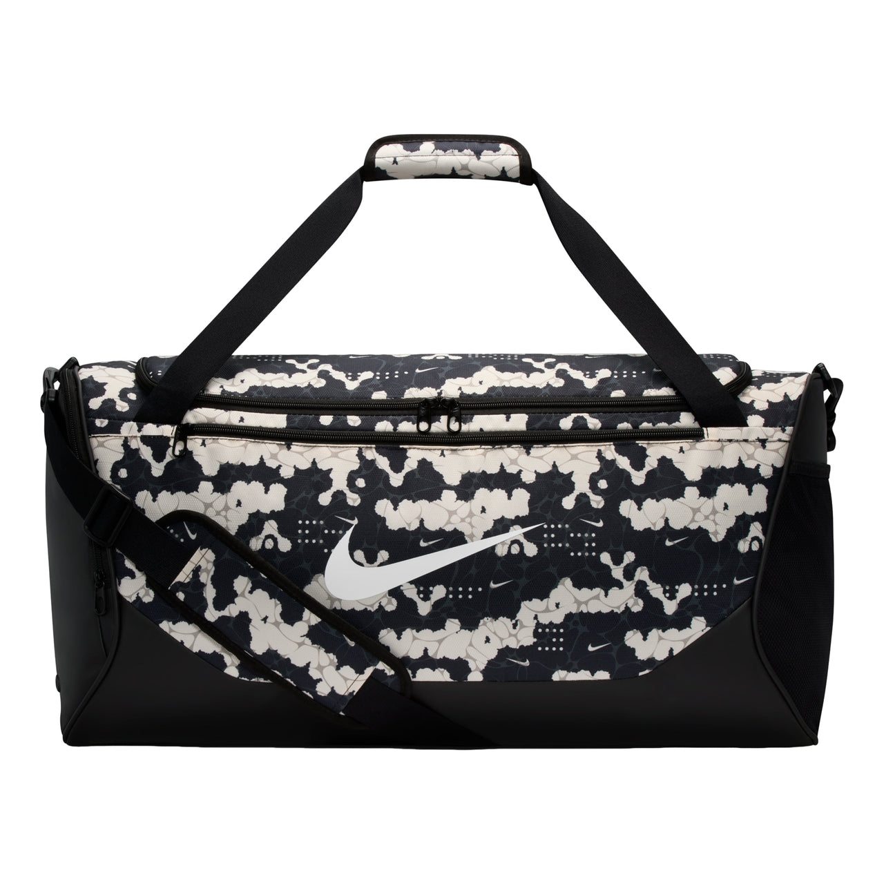 Nike 60L Medium Brasilia Allover Print Training Duffel Bag 'Chalk Black White' IH7849-103