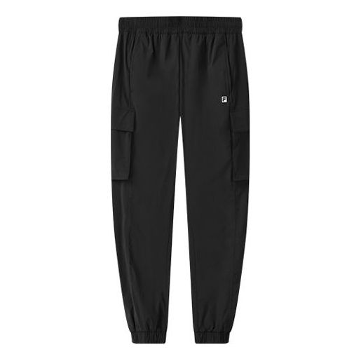 (WMNS) FILA Knit Bundle Feet Athleisure Casual Sports Pants Black A11W121808F-BK