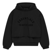 Fear of God Essentials SS24 Nylon Fleece Hoodie 'Jet Black' 202SP244324F