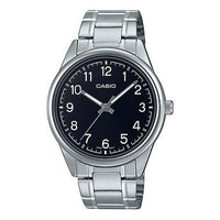 Casio Dress Classic Minimalistic Analog Watch 'Silver Steel Black' MTP-V005D-1B4