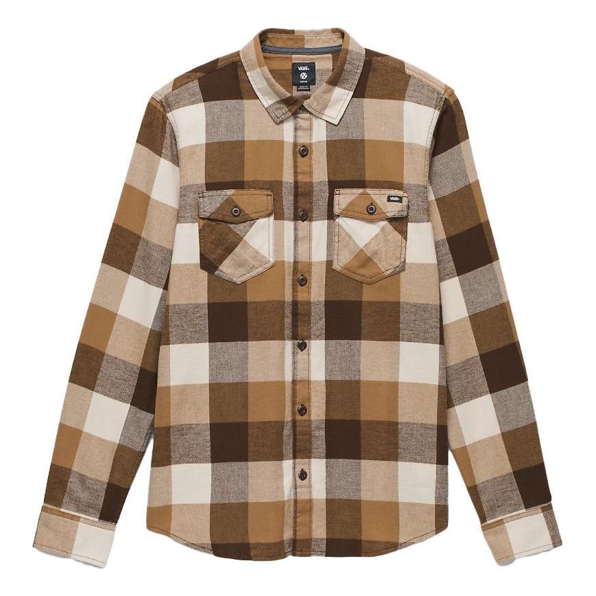 Vans Box Flannel Long Sleeve Buttondown Shirt 'Demitasse' VN000JOGDFH