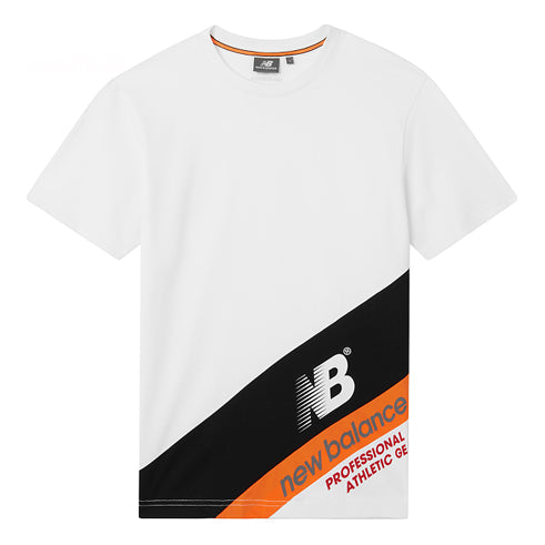 New Balance Men's New Balance Contrasting Colors Alphabet Printing Short Sleeve White NEA25021-WT