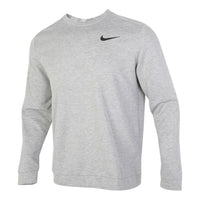 Nike Dri-fit Solid Color Round Neck Pullover Sports Gray CU6796-063