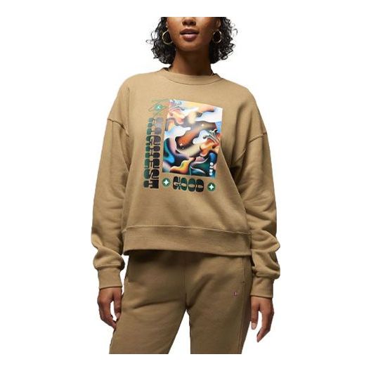 Air Jordan Artist Series by Jordan Moss Brooklyn Fleece Crew 'Dark Driftwood' FD7860-258