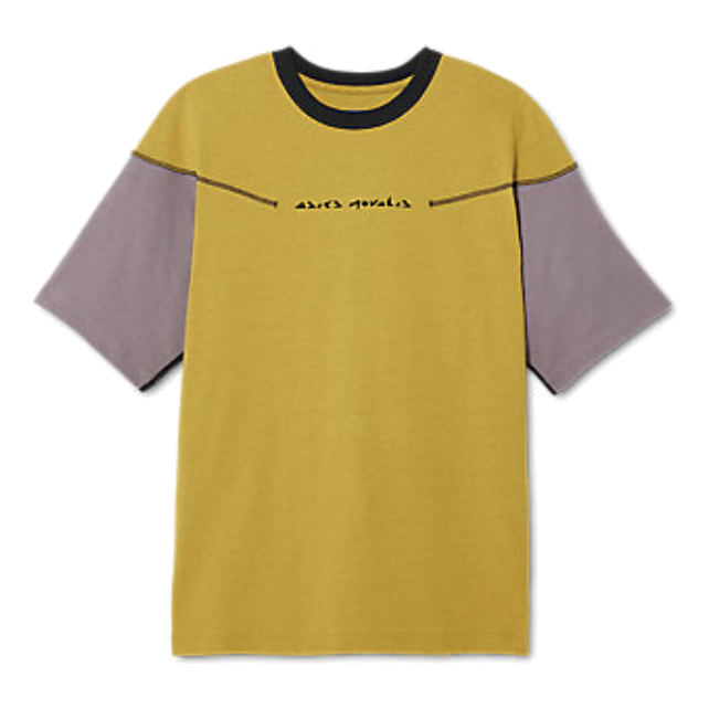 ASICS Novalis Bixance Short Sleeve Top 'Medallion Yellow Obsidian Black' 2203A233-750