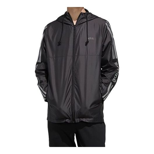 adidas neo M CE 3S WB Sports hooded Windbreaker Black EI4663