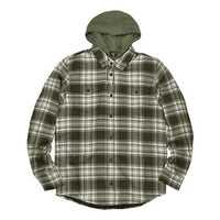 Nike SB Skateboard flannel Skateboard Plaid Contrasting Colors Hooded Jacket Olive Green CK5318-222