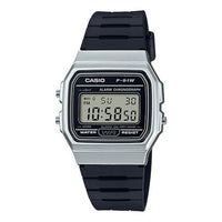 CASIO Waterproof Unisex Mens Black/Silver Digital F-91WM-7A
