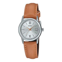 CASIO DRESS Series Quartz Brown Orange Brown Brown Analog LTP-V002L-7B3