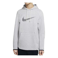 Men's Nike Solid Color Alphabet Logo Printing Hooded Long Sleeves Gray CK2977-902