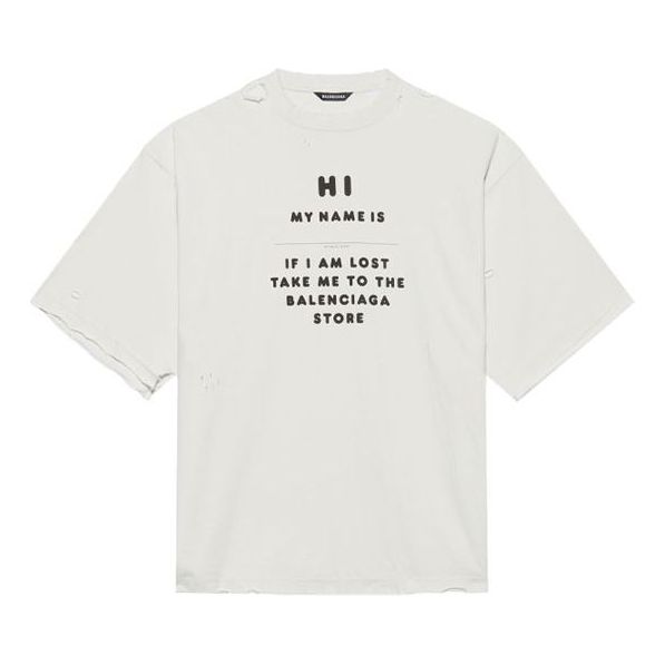 Balenciaga FW21 HI MY NAME IS WIDE FIT Tee 661715TKVF19081