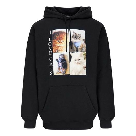 Balenciaga 'I Love Cats' Hoodie 'Black' 570811TJVG91000
