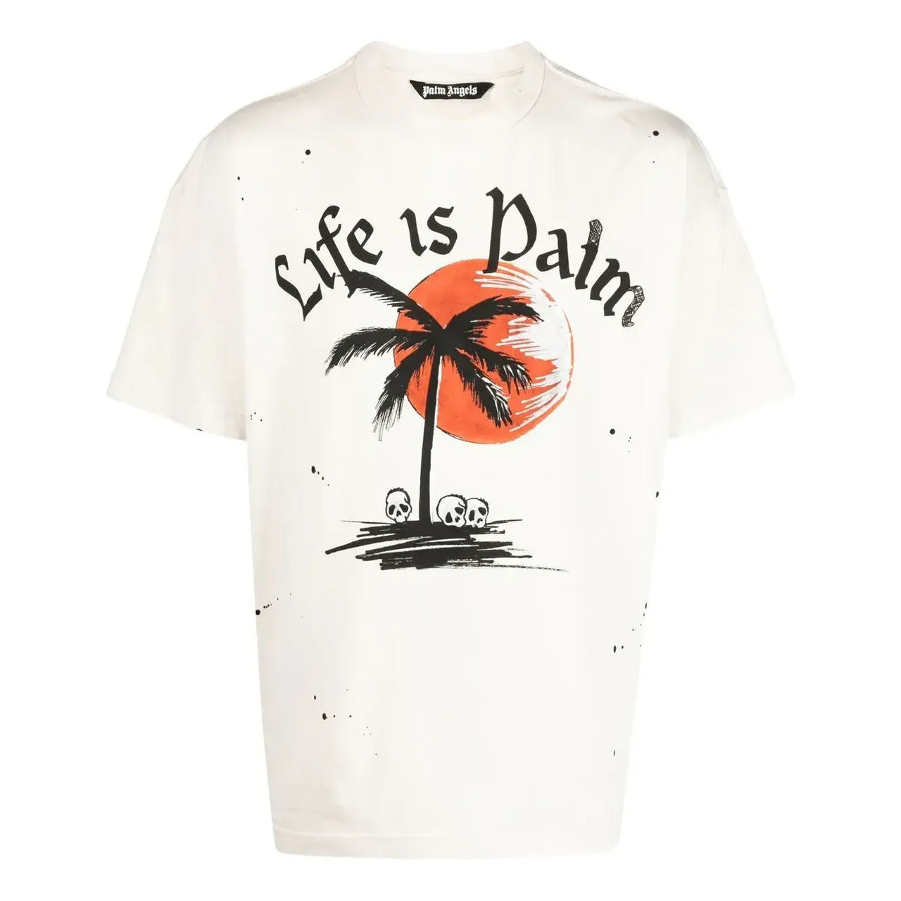 Palm Angels Fw22 GD Sunset Palm Classic T-shirt 'White' PMAA072F22JER0060310
