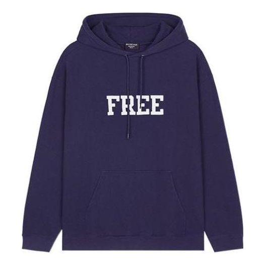 Balenciaga Free Hoodie 'Navy' 600583TKVD43967