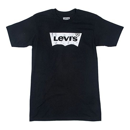 Men's Levis Logo Printing Short Sleeve Black 3LMST302CC-BLACK