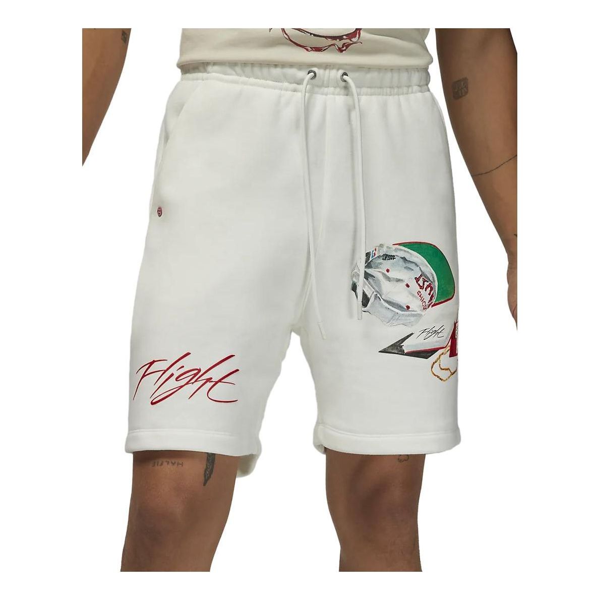 Air Jordan Artist Series By Jacob Rochester Fleece Shorts 'Sail Black University Red' DQ7542-133