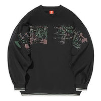 Li-Ning Stylish Loose Round Neck Pullover 'Autumn Black' AWDS222-1