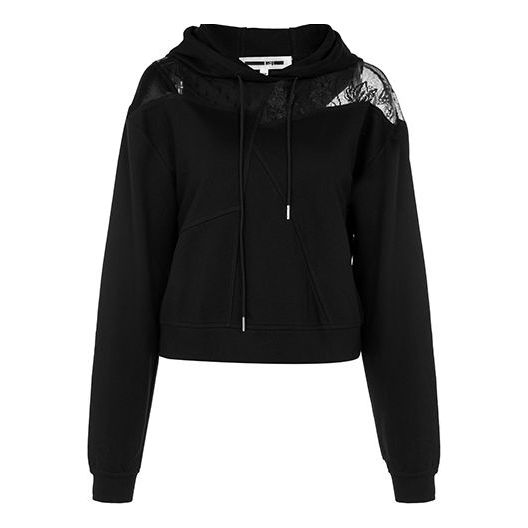 (WMNS) Alexander McQueen Printing Casual Hoodie Black 496334-RKC08-1000