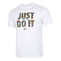 Nike Just Do It Alphabet Printing Sport Short Sleeve Men's White DD0802-100