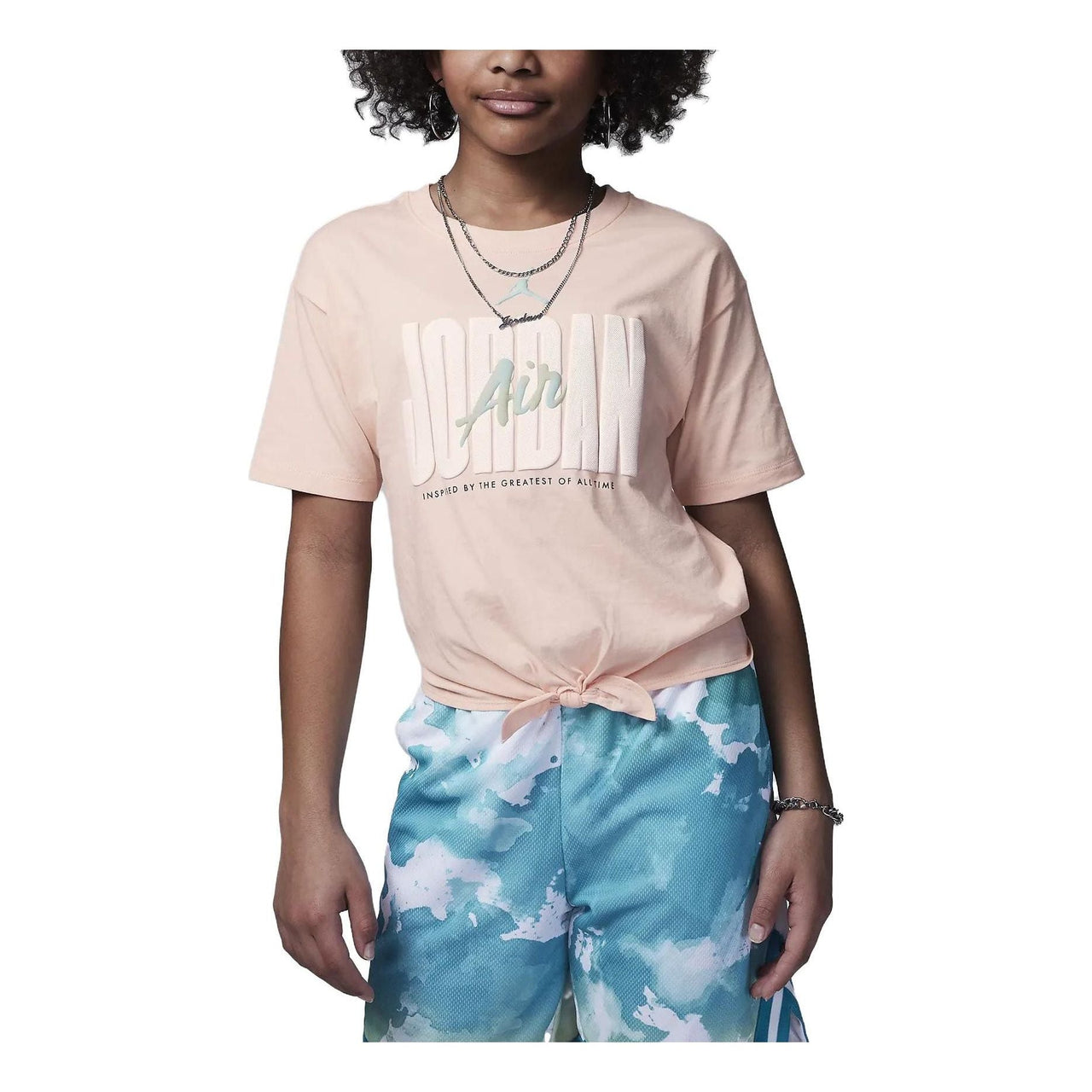 (GS) Air Jordan Grade School Greatness T-Shirt 'Pink' 45C404-AAJ