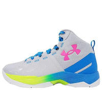 (PS) Under Armour Curry 2 Splash Party Basketball Shoes 'White Pink Electric Blue' 3026306-100
