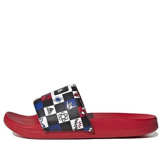 (GS) حذاء adidas Adilette Comfort Slide x Disney 'Spider-Man Checkerboard' HP7758