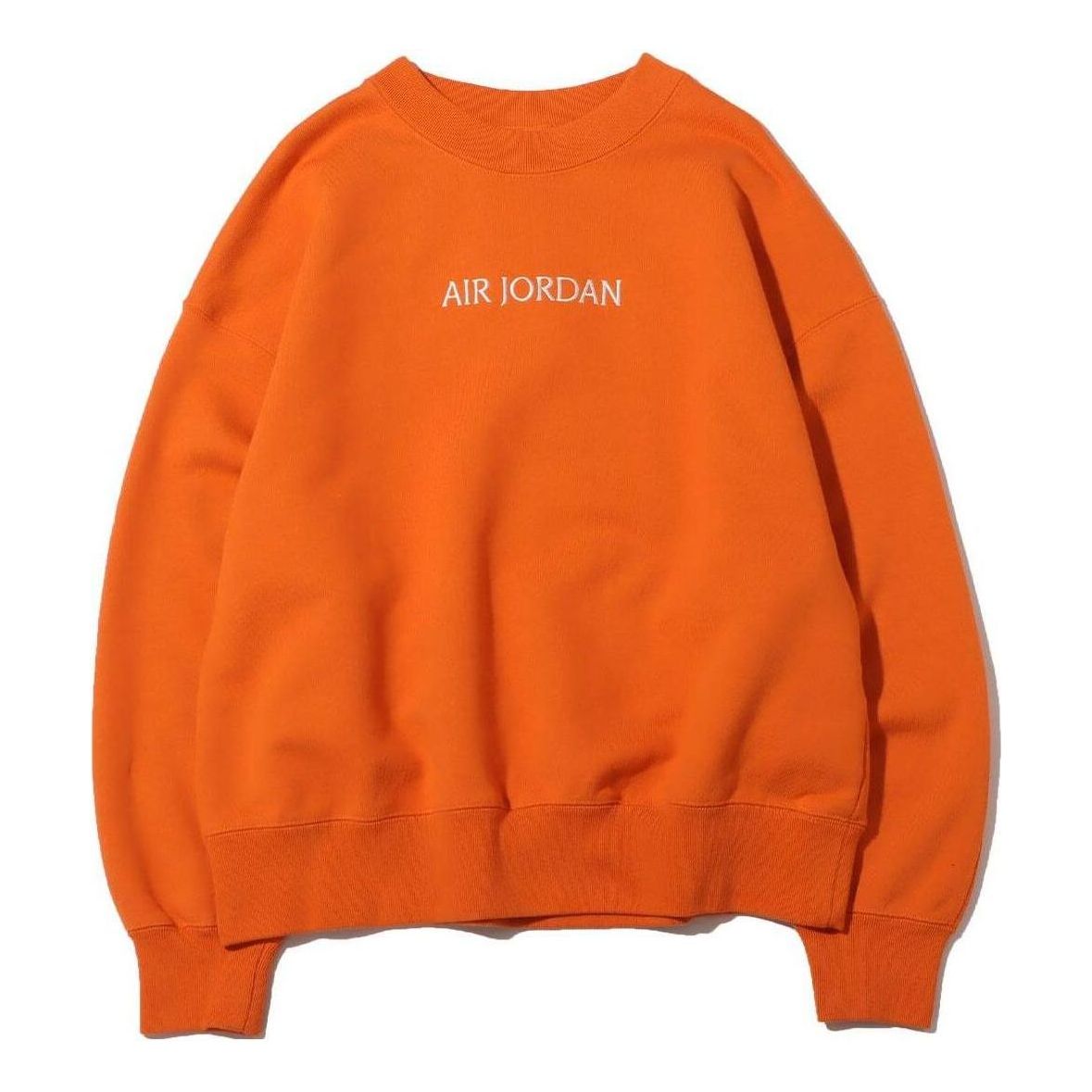 (WMNS) Air Jordan Fleece Crew Neck Pullover 'Orange' DQ4650-847