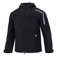 Men's adidas Th Commmtek Wvjk Solid Color Athleisure Casual Sports Hooded Jacket Black HR4438
