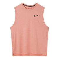 Men's Nike Solid Color Logo Quick Dry Breathable Sports Training Madder Root Brown Vest CZ1185-827
