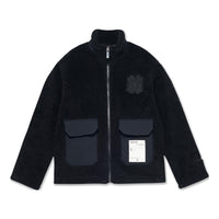 Mitchell & Ness Branded Sherpa Fleece Jacket 'Black' MNGMAWTOWJ022-BLK