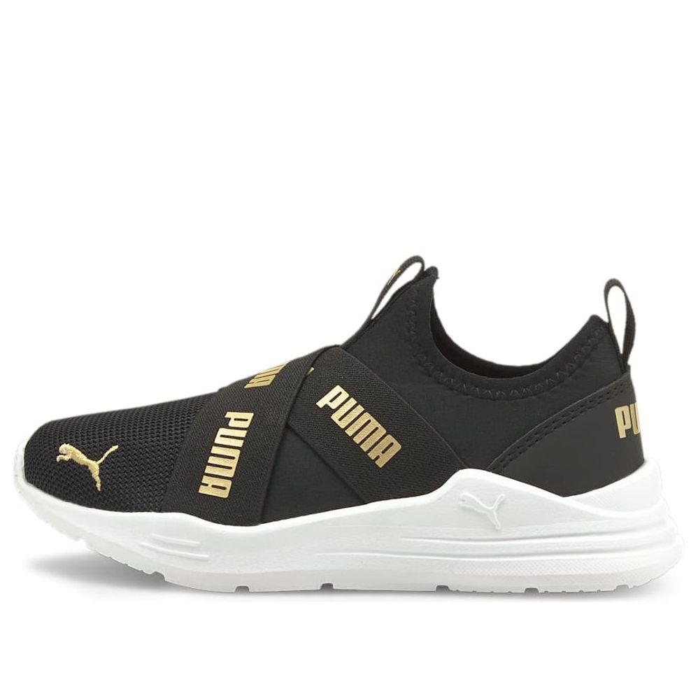 (PS) PUMA Wired Run Slip-On 'Black Team Gold' 381994-02