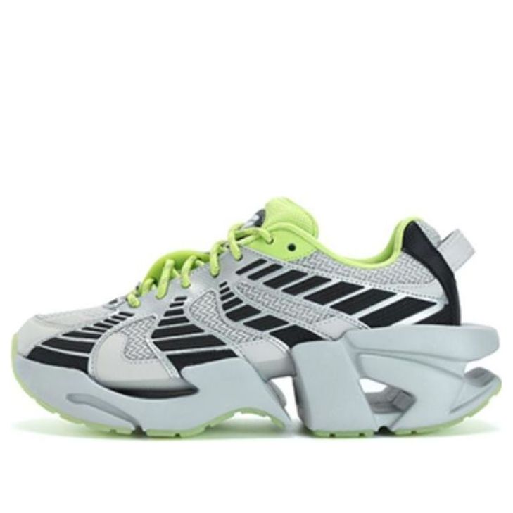 (WMNS) FILA Space Low Sneakers 'Silver Black Green' F12W314103FVA