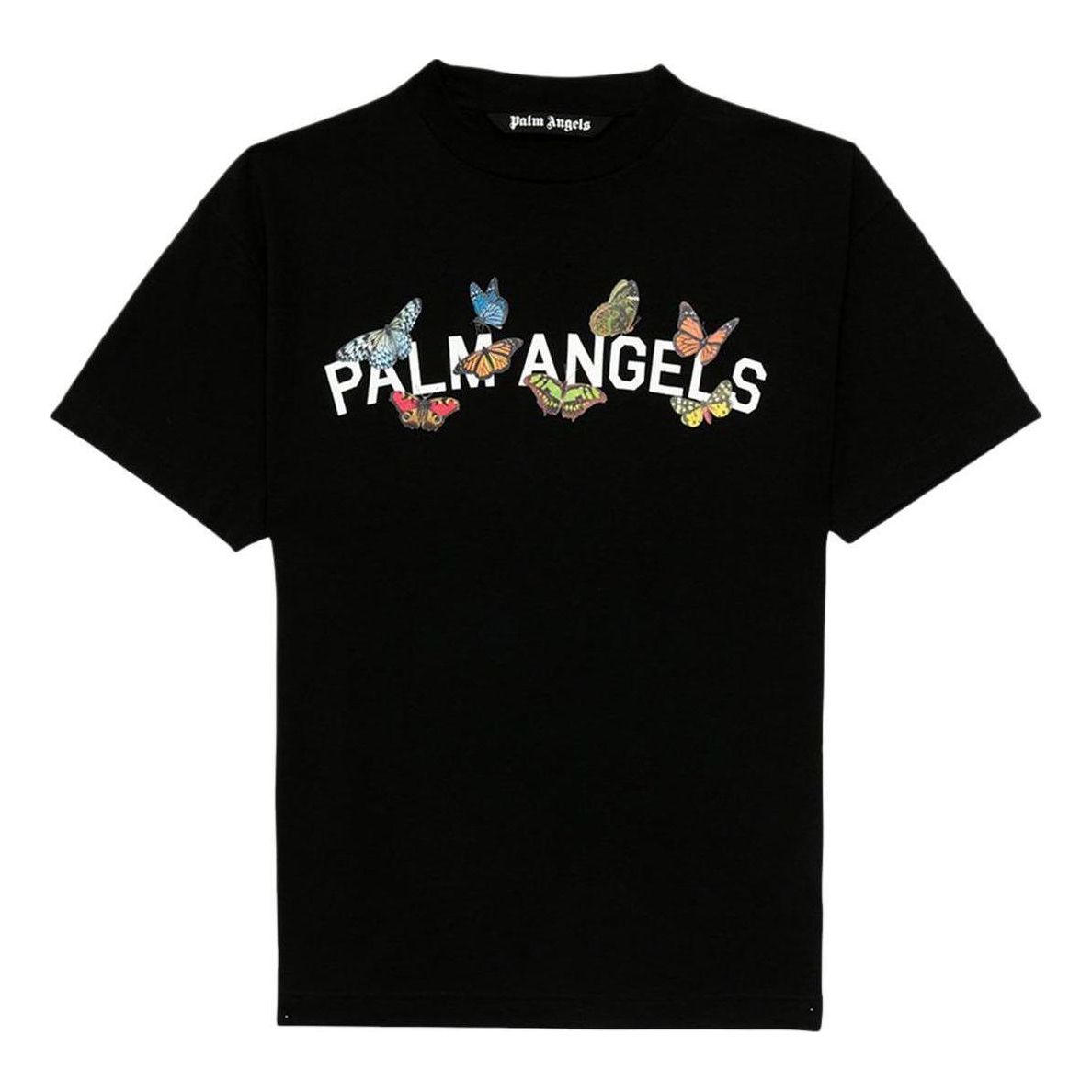 Palm Angels Butterfly College T-Shirt 'Black White' PMAA001S204130041001