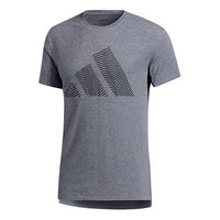 adidas Three-Bar Tee logo Applique Short-sleeve Tee Men Blue GR7071
