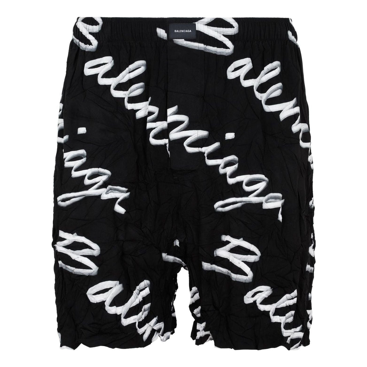 Balenciaga Scribble Logo Bermuda Shorts 'Black' 672410TML131070