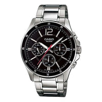 CASIO Waterproof Stainless Steel Strap Quartz Mens Black Analog MTP-1374D-1A