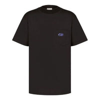 Men's DIOR FW21 Embroidered Logo Short Sleeve Black 193J635A0677-C985