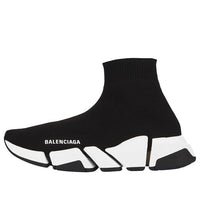 Balenciaga Speed 2 Trainer Knit 'Black White' 617239W17021015