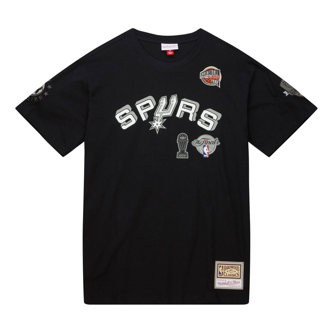 Mitchell & Ness x NBA San Antonio Spurs HOF T-Shirt 'Tony Parker 9' TCRW6862-SASYYTPABLCK