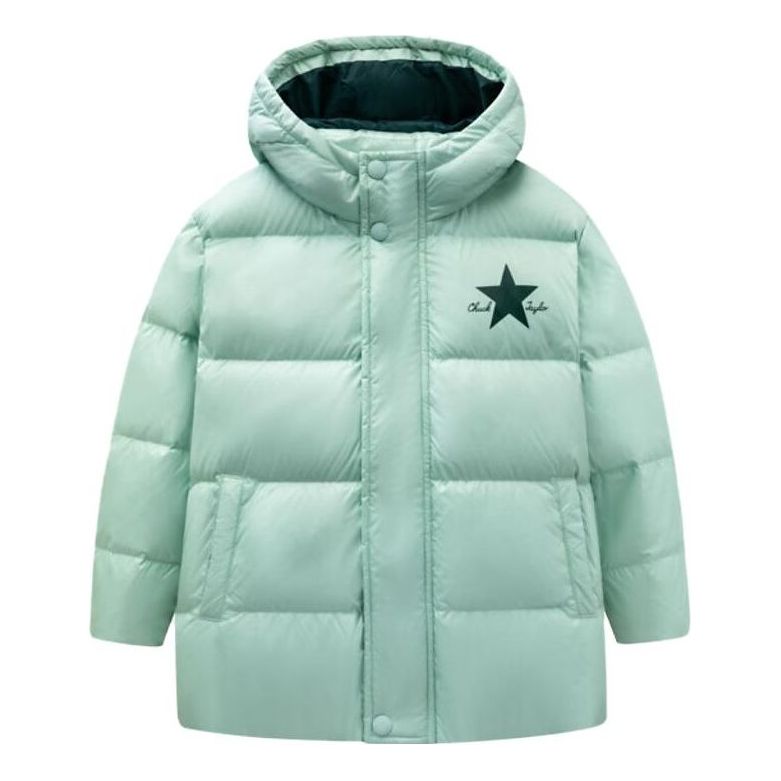 (GS) Converse Logo Printed Down Jacket Asia Sizing 'Green Black' CV2342014GS-005